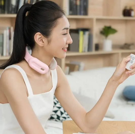 Intelligent Heat & Pulse Neck Massager - Therapeutic Relief & Relaxation velvet vial