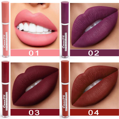 Long-Wear Waterproof Matte Lipstick - Non-Transfer Formula