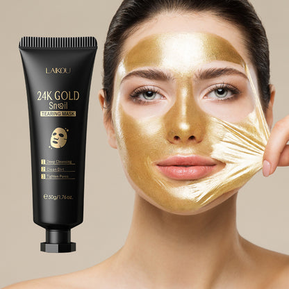 Gold Foil Snail Peel-Off Mask - Hydrating & Rejuvenating Treatment
