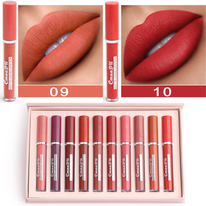 Long-Wear Waterproof Matte Lipstick - Non-Transfer Formula