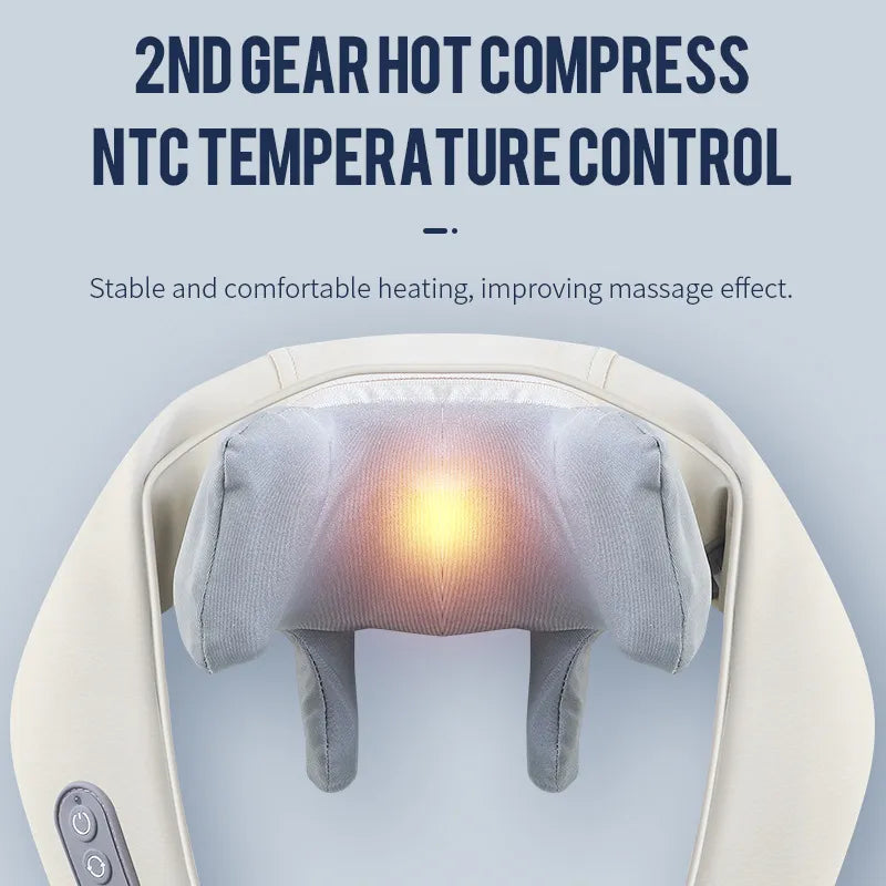 Deep Kneading Rechargeable Neck & Shoulder Massager with Heat