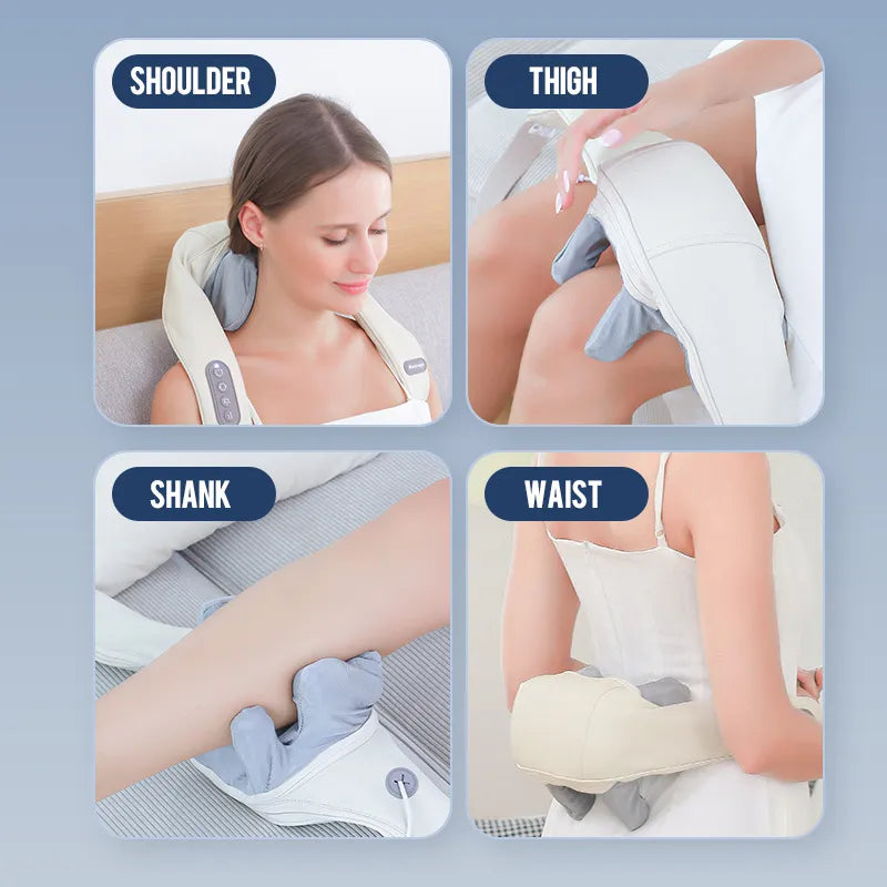 Deep Kneading Rechargeable Neck & Shoulder Massager with Heat