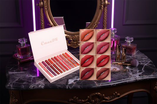 Long-Wear Waterproof Matte Lipstick - Non-Transfer Formula