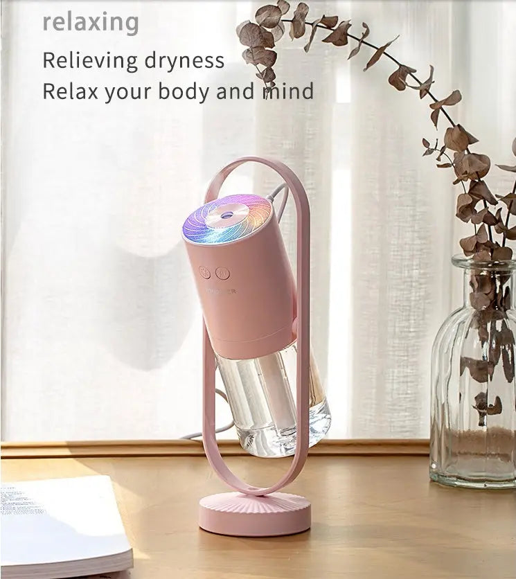 Magic Shadow Projection Humidifier - USB Ultrasonic Mist Maker with Night Light velvet vial