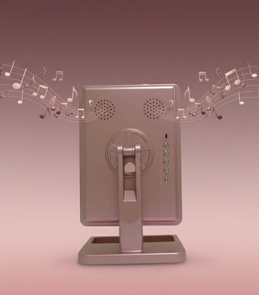 LED Makeup Mirror with Bluetooth Speaker - 3-in-1 Vanity Essential