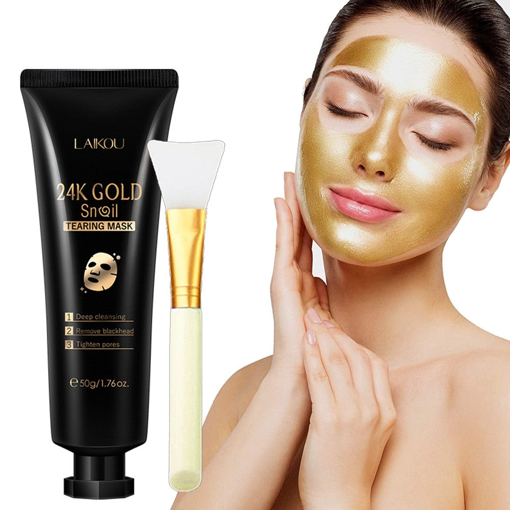 Gold Foil Snail Peel-Off Mask - Hydrating & Rejuvenating Treatment