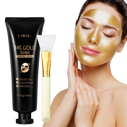 Gold Foil Snail Peel-Off Mask - Hydrating & Rejuvenating Treatment