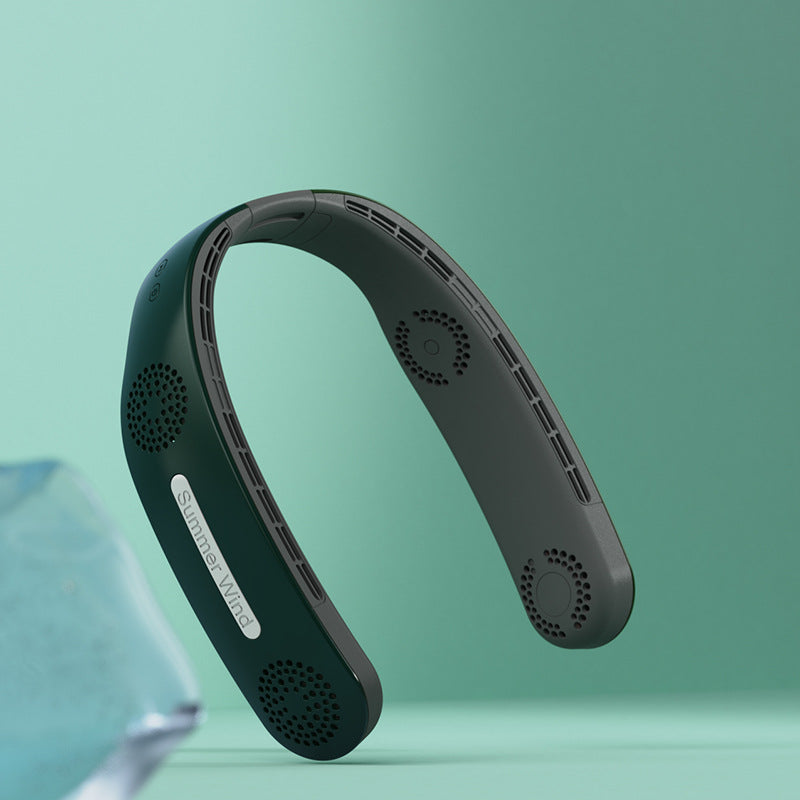 Folding Bladeless Neck Fan — Rechargeable with 8–12 Hour Battery Life