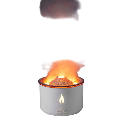 Volcano Flame Aromatherapy Humidifier - Jellyfish Smoke Ring Diffuser velvet vial