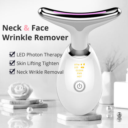 EMS Thermal Neck Lifting and Tightening Massager - Electric Microcurrent Wrinkle Remover