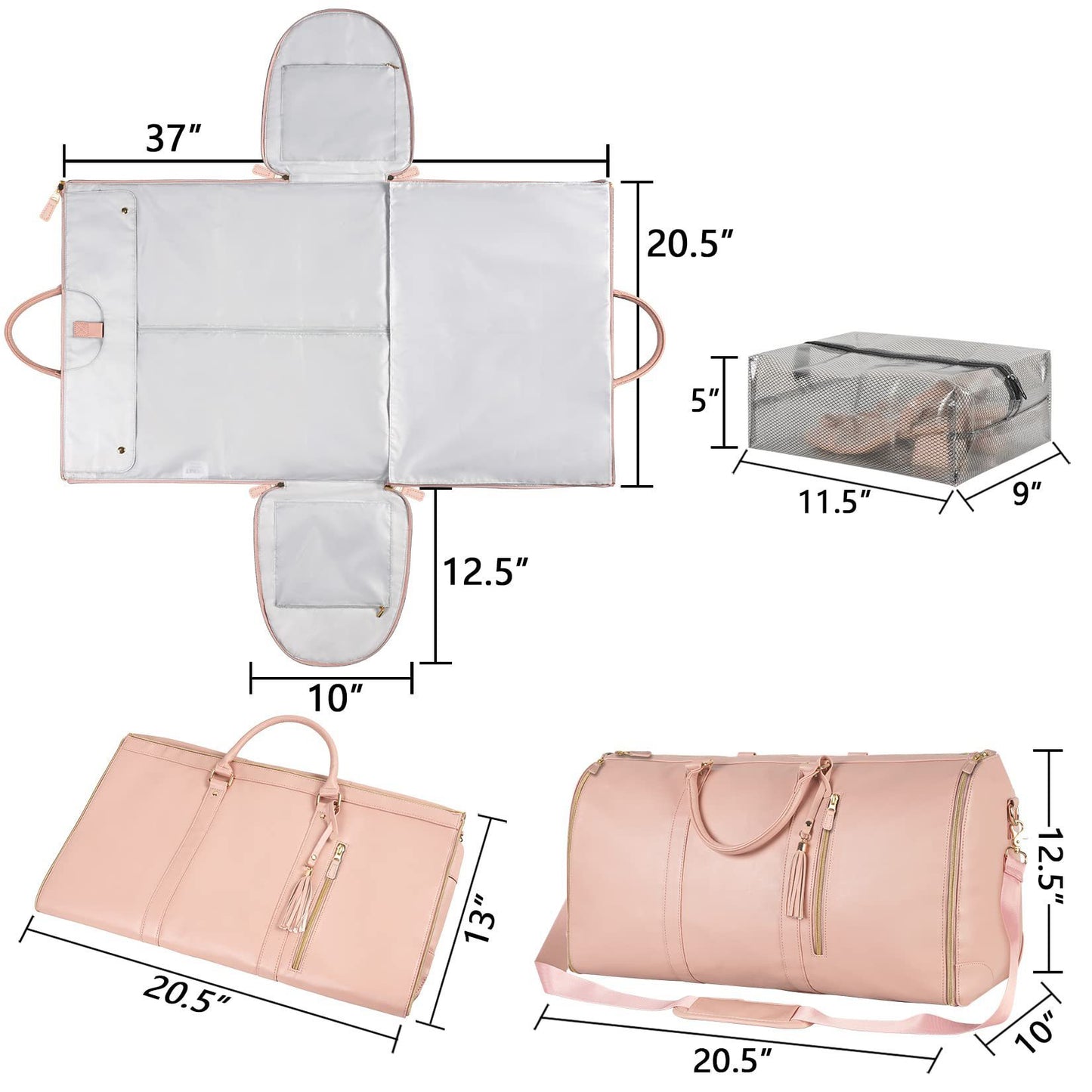 Large Capacity Waterproof Travel Duffle Bag – Women's Folding travel Bag
