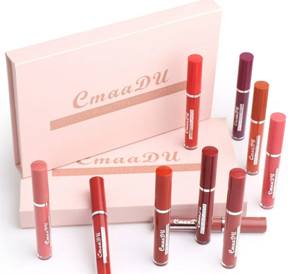 Long-Wear Waterproof Matte Lipstick - Non-Transfer Formula