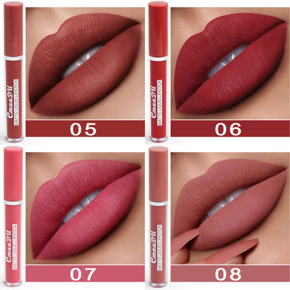 Long-Wear Waterproof Matte Lipstick - Non-Transfer Formula