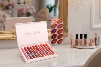 Long-Wear Waterproof Matte Lipstick - Non-Transfer Formula