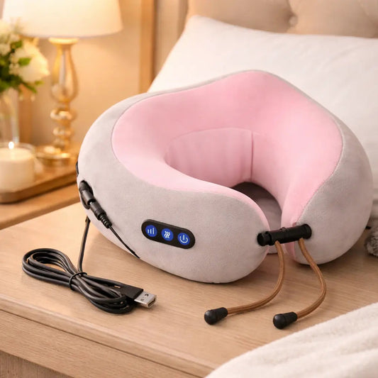 Electric Neck & Shoulder Pillow Massager with Heat