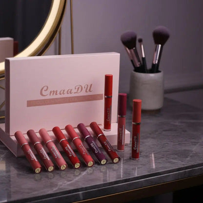 Long-Wear Waterproof Matte Lipstick - Non-Transfer Formula