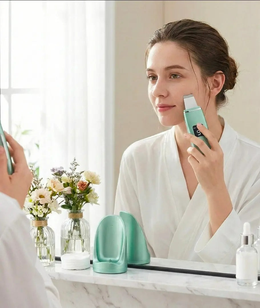 Ultrasonic Skin Scrubber - Deep Pore Cleansing & Exfoliation Tool