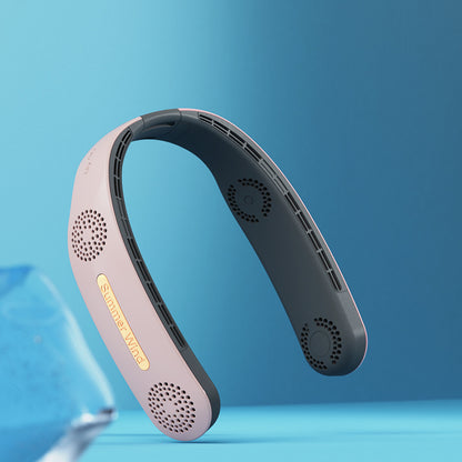 Folding Bladeless Neck Fan — Rechargeable with 8–12 Hour Battery Life