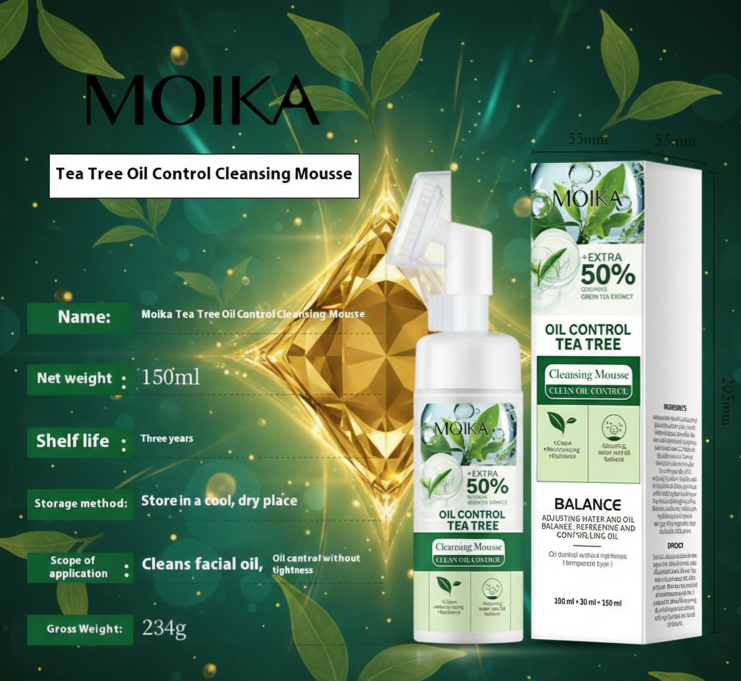 Oil Control Foam Cleanser - Gentle Cleansing Mousse