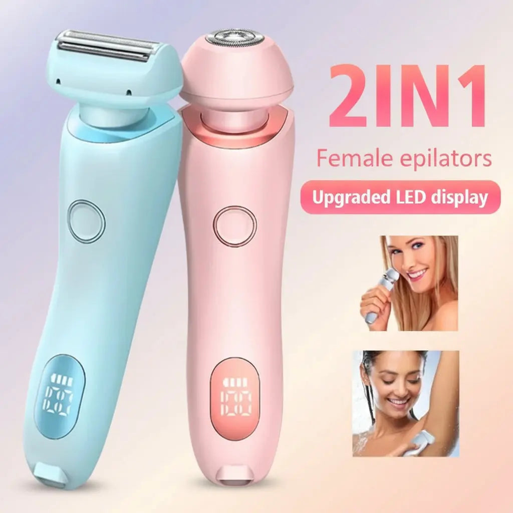 2-in-1 Electric Hair Removal Shaver - Painless and USB Rechargeable