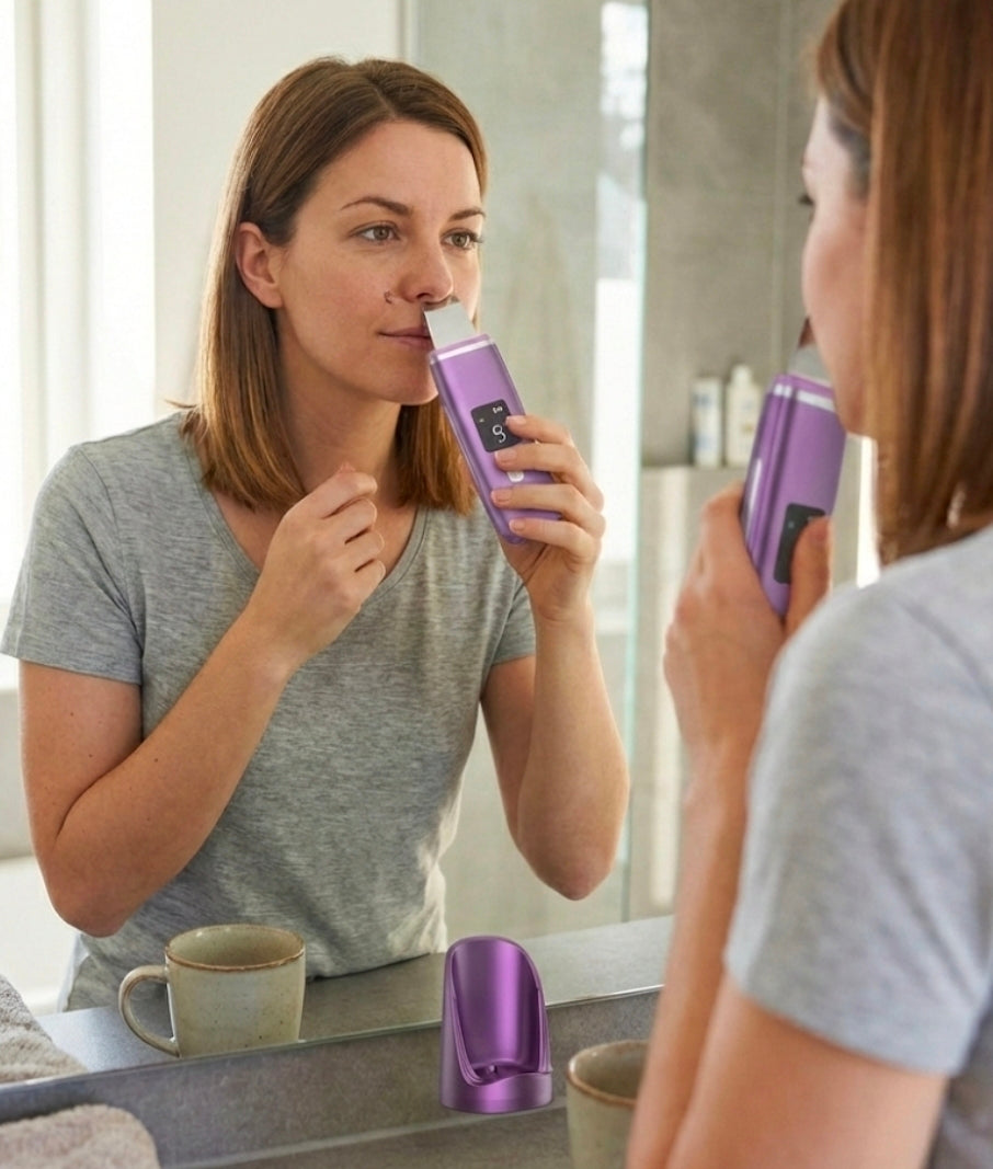 Ultrasonic Skin Scrubber - Deep Pore Cleansing & Exfoliation Tool